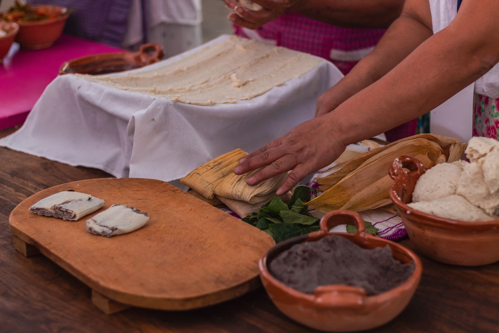 Masa nixtamalizada martajada a mano